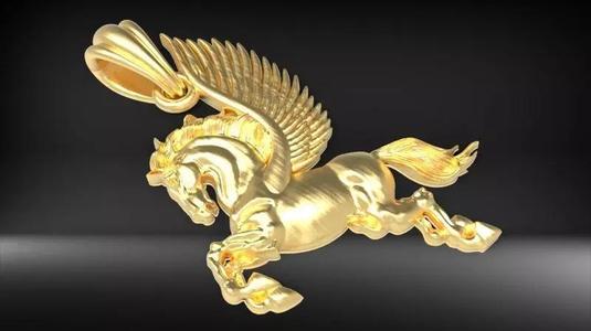 Pegasus golden horse with wings Pendant