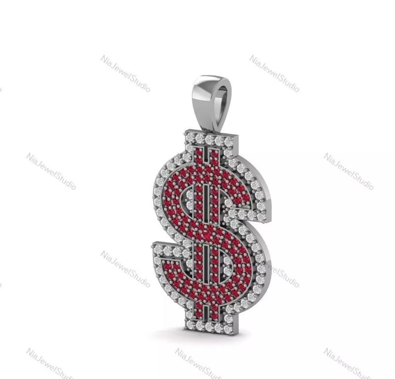 Dollar Sign Pendant-3D Model