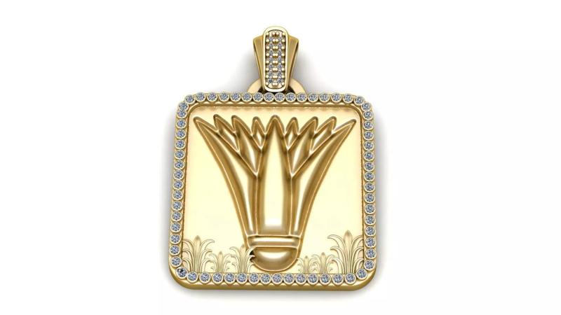 Luxury Gold Square Pendant