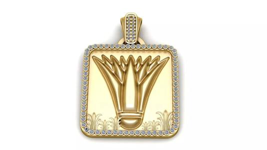 Luxury Gold Square Pendant