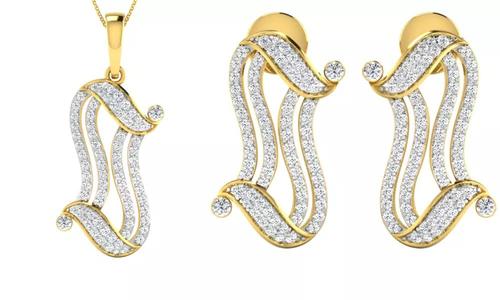 Pendant Earring Set 3dm STL OBJ FBX Render Details