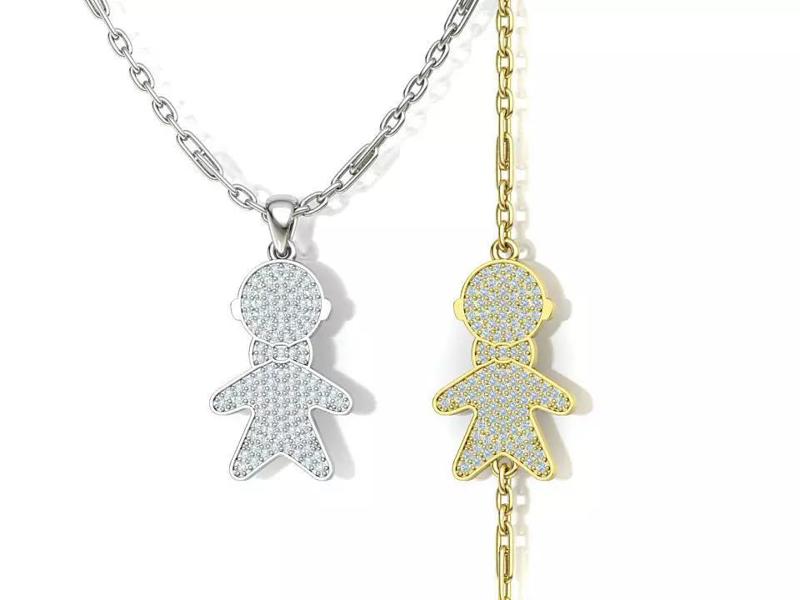 Gentleman Boy Pendant Diamond Boy Pendant 3dmodel