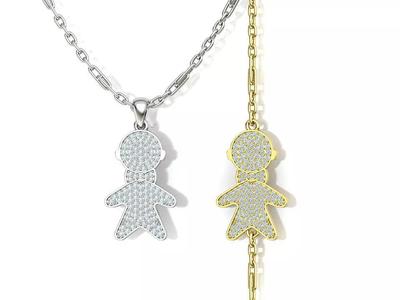 Gentleman Boy Pendant Diamond Boy Pendant 3dmodel