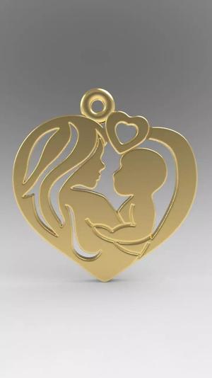 Mother and child pendant