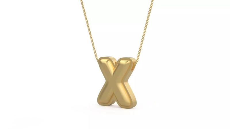 Model 1207 X Initial Letters Charm Balloon 20mm