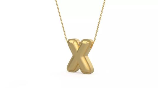 Model 1207 X Initial Letters Charm Balloon 20mm