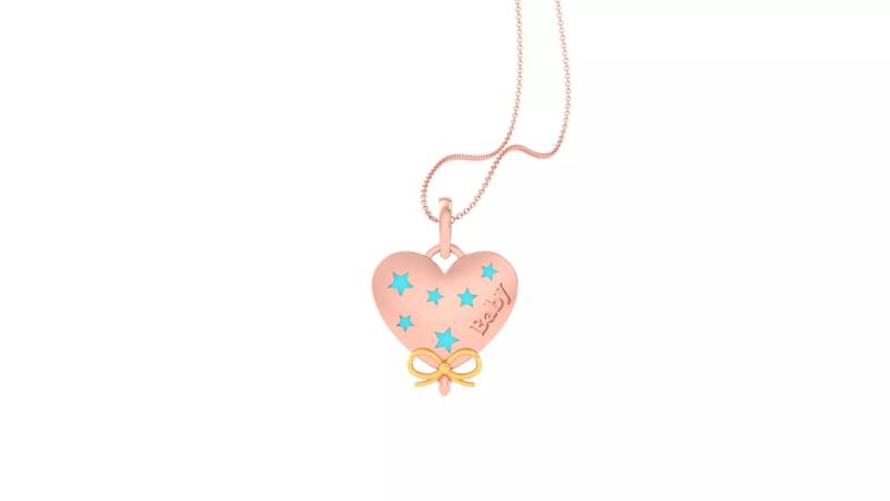 Light Weight Kids Pendant Necklace Charms 3dm stl obj gltf mtl