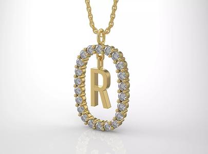 Pendant Letter R
