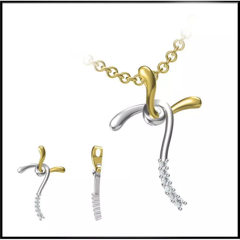 JCD White gold pendant types of jewelry files