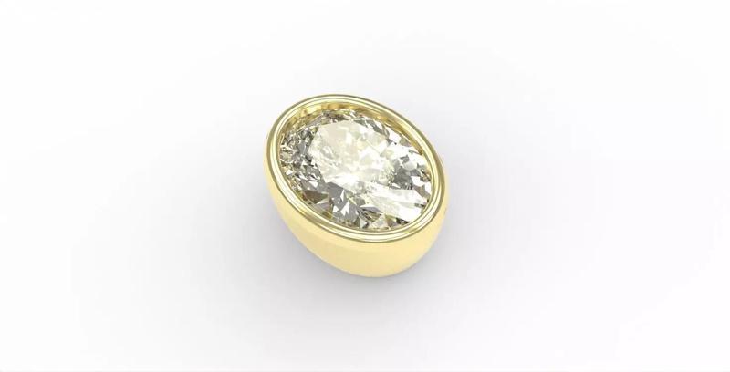 Ready-made Oval Cut Stone Setting Goldsmith Semi-finished