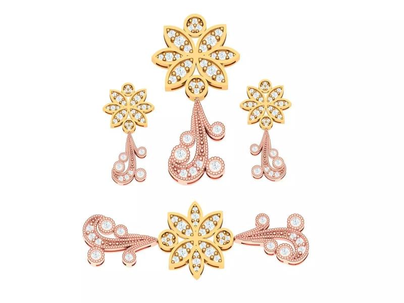 Womens gold halfset