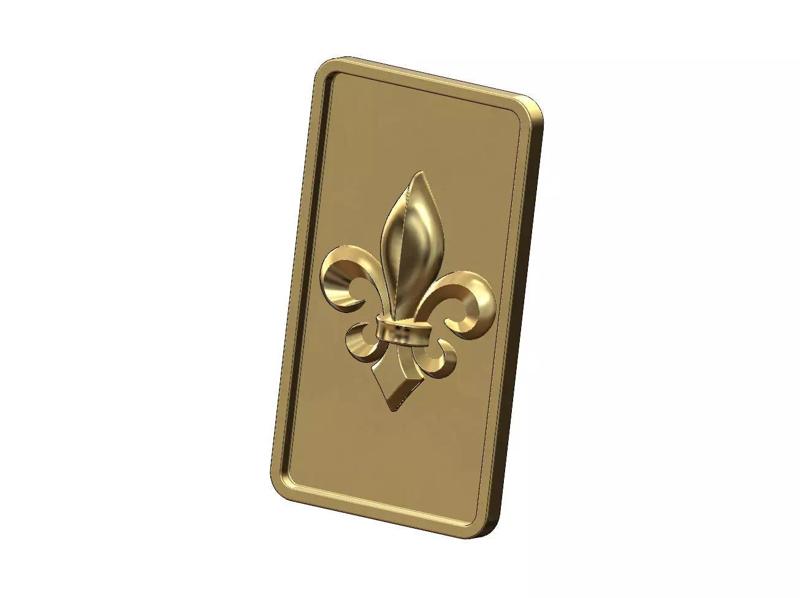 Heraldic lily gold bar