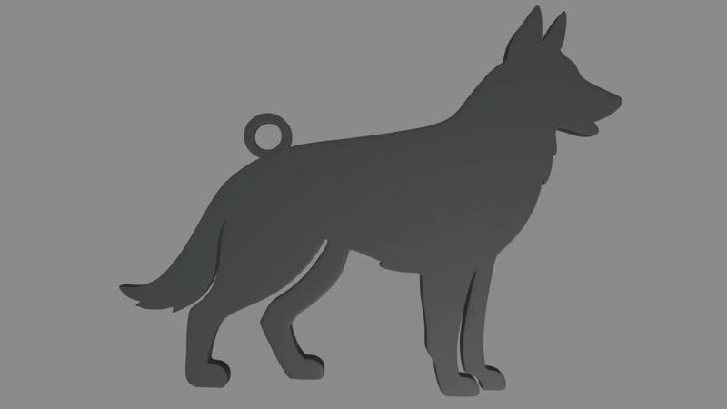 German Shepherd Ring Chain 01