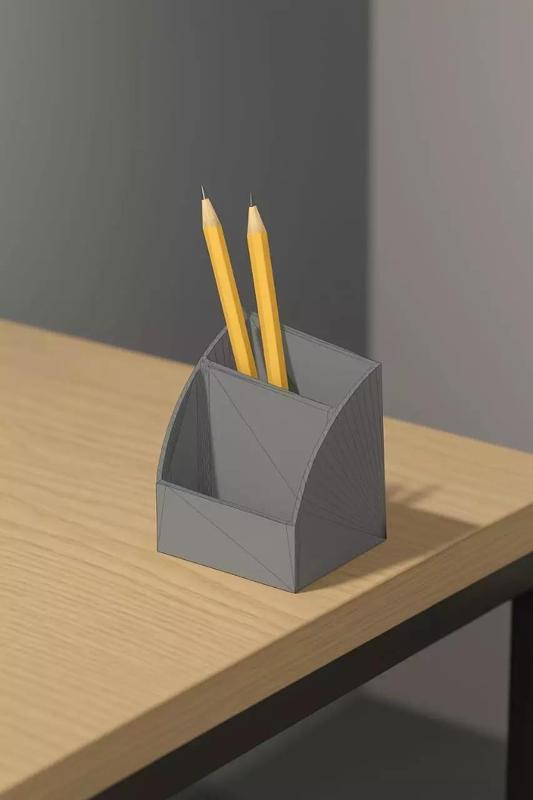 3D Printable Desk Organizer with Dual Compartments