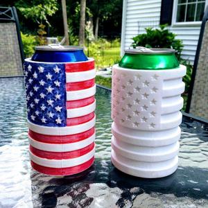 4th of July American Flag Coozie - Pencil/Sharpie Holder