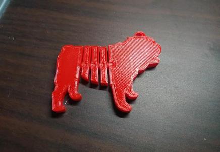 Llavero bulldog articulado