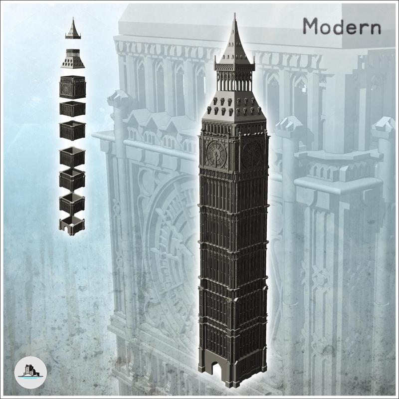 Big Ben Tower (London, United Kingdom) - World War Two Second WWII Western campaign UK