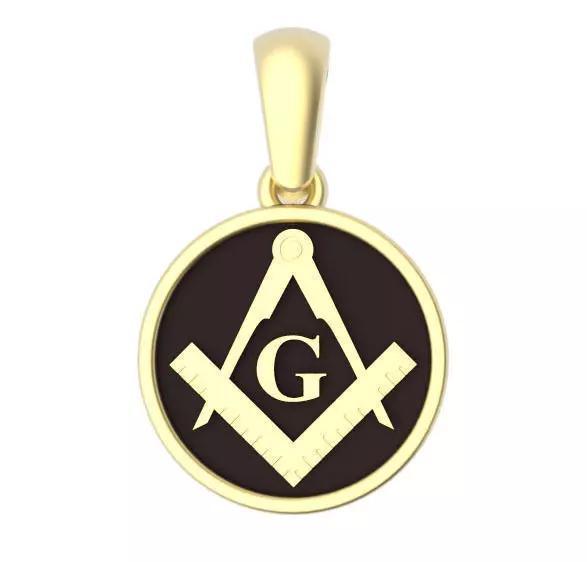15mm Plain Freemason Disc Pendant