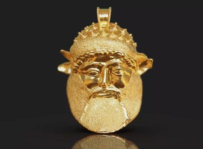 Achelous god pendant - Etruscan mythology