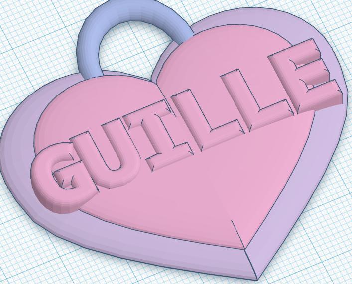 GUILLE HEART KEYCHAIN