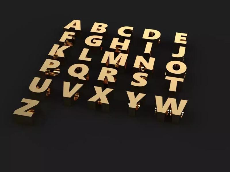 Letters of the alphabet CHARM