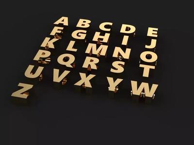 Letters of the alphabet CHARM
