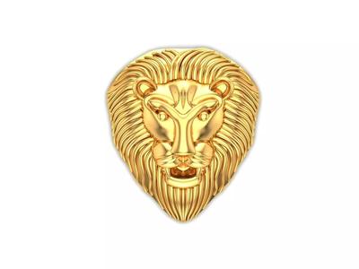 0212 - Simple Lion face Pendant