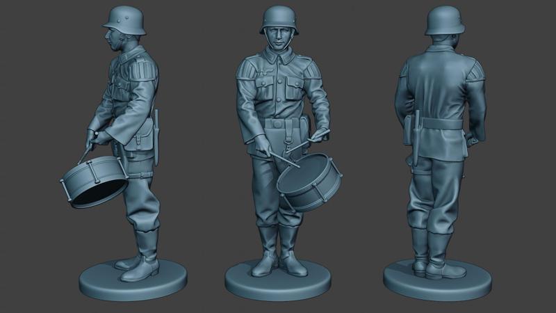 German musician soldier ww2 Stand drum G8