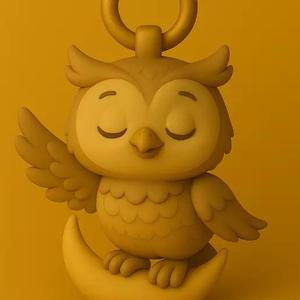 Moonlit Owl Charm