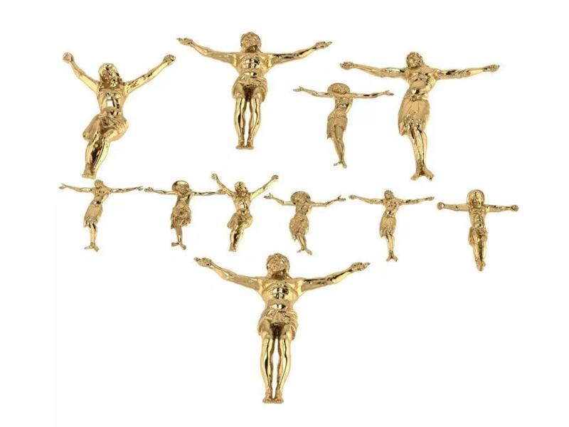 All Types Jesus Christ Holy Mary and More Cross Pendant 3D model