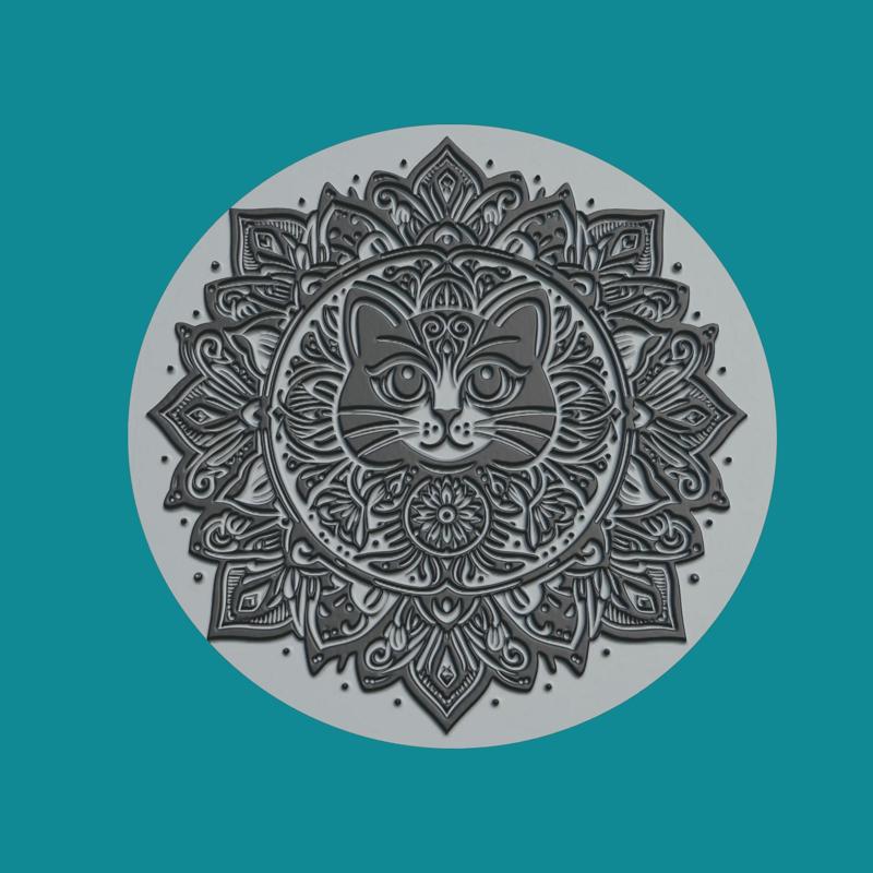 Cat Animal Medallion