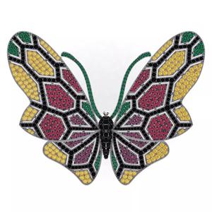 Eli Frei Large Multi Gemstone Butterfly Brooch