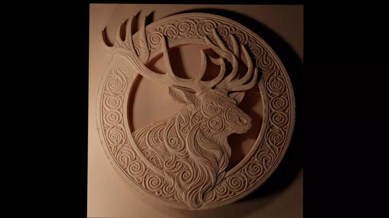 Irish Elk CNC 3d Print High Relief Sand Casting