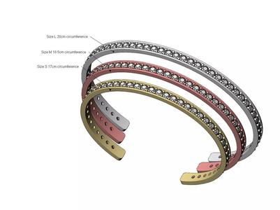 Simple diamond cuff bracelet