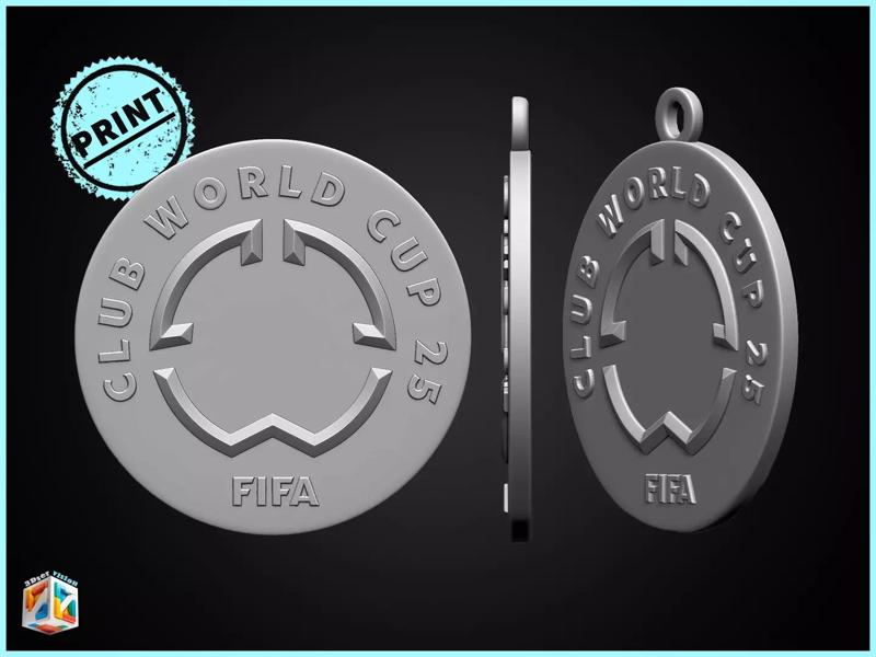 FIFA Club World Cup 2025 logo for 3D printing -- 2 versions