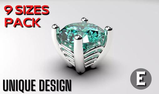 a package of engagement solitaire ring head or stud earrings