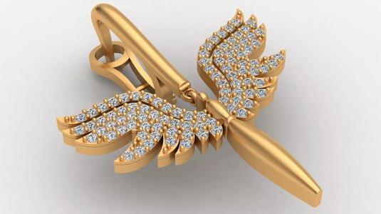 Angel Fairy Diamond Gold Earring