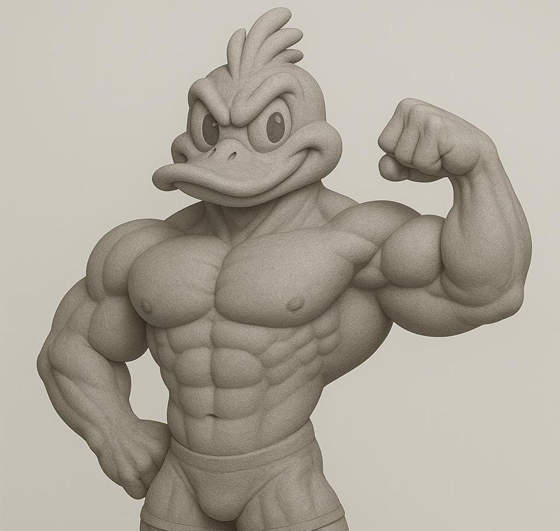 Gym duck, strong duck