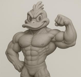 Gym duck, strong duck