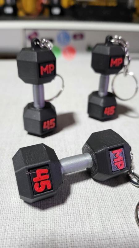 Dumbbell Key Ring