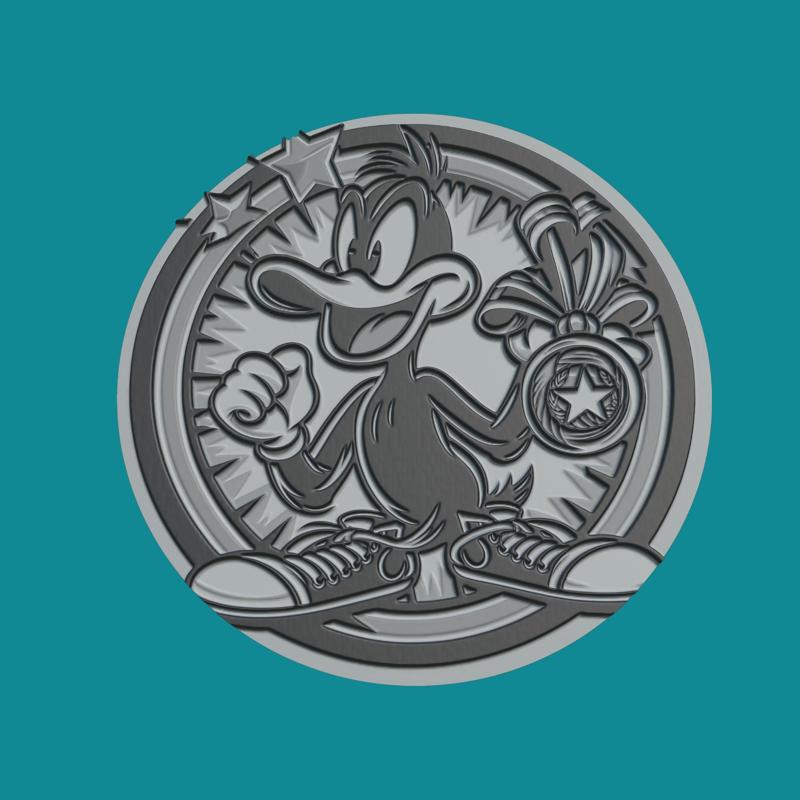 Daffy Duck Print Model Daffy Duck Medallion Daffy Duck Wall Decor