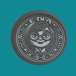 Edna Mode Print Model Edna Mode Medallion Edna Mode Wall Decor