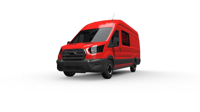 Ford Transit Double Cab-in-Van H3 350 L4 (Race Red)