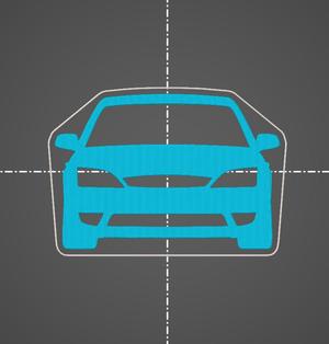 Ford Mondeo Mk3 Facelift 2003-2007 front key silhouette
