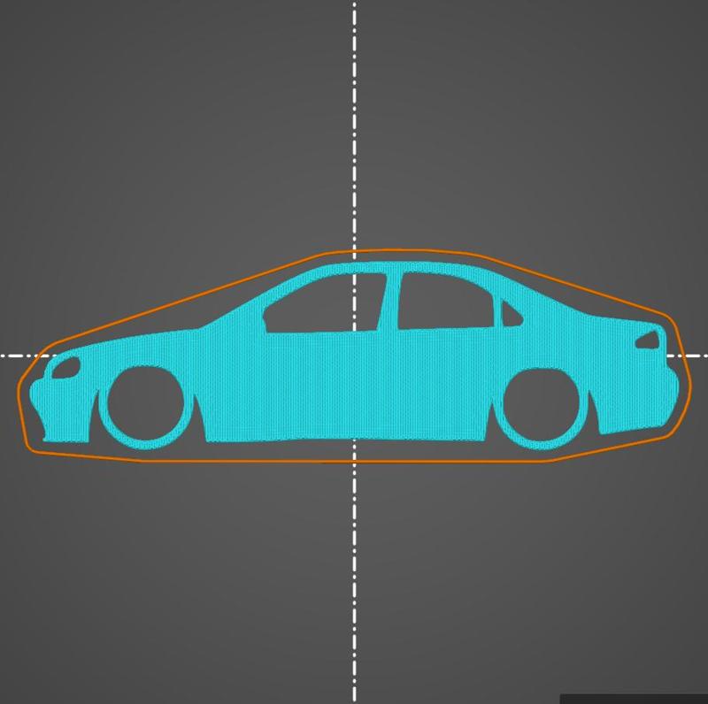 Ford Contour SVT sedan 1998-2000 key silhouette