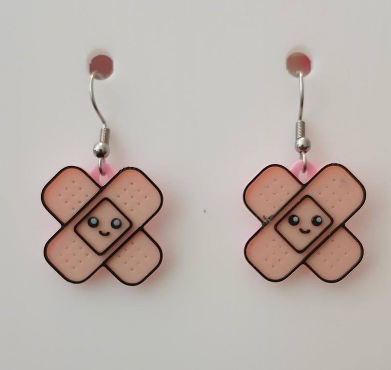 Nurse Essentials Band-Aid Earrings STL – No AMS Needed