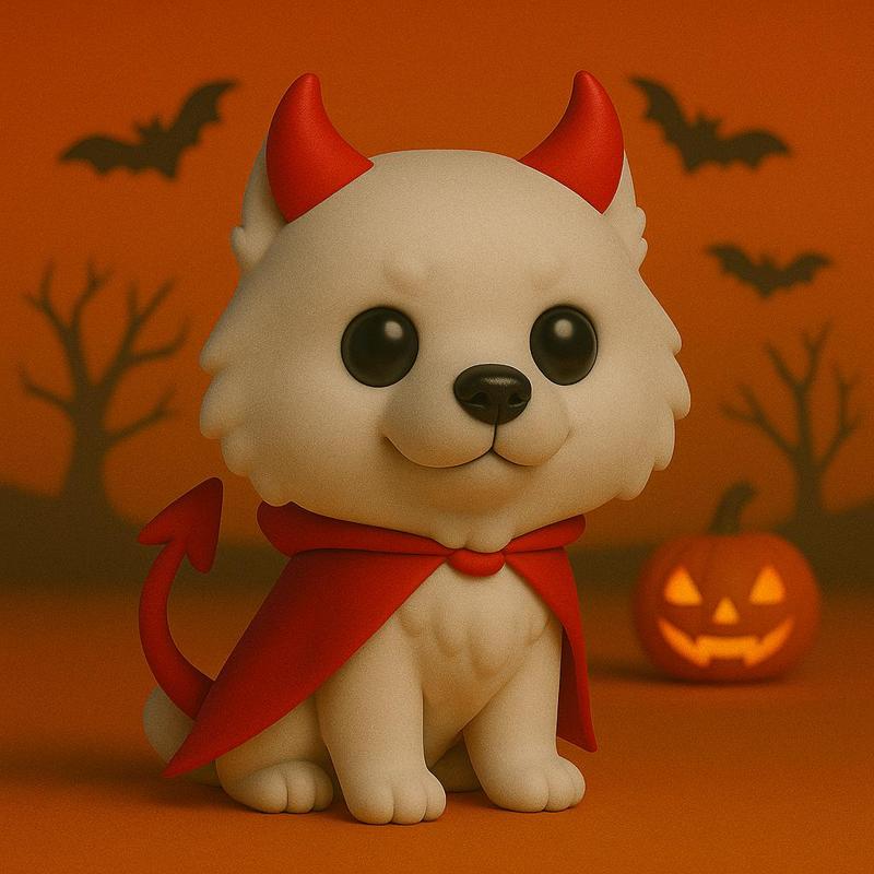 Samoyed Halloween Devil POP -STL