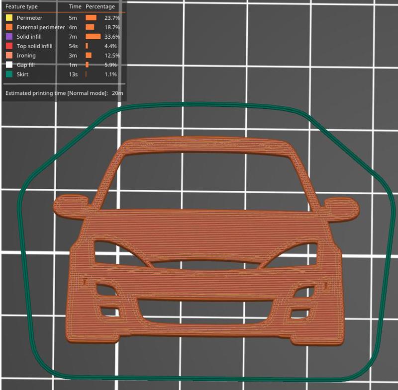 Ford Focus Mk1 RS key silhouette