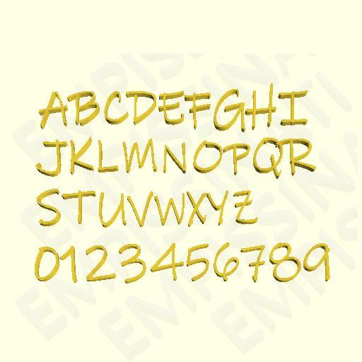 INK FREE - 3D LETTERS ACCENTED, NUMBERS AND SYMBOLS
