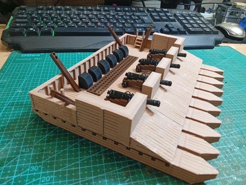 Floating Gun Battery – 19th Century Artillery Raft